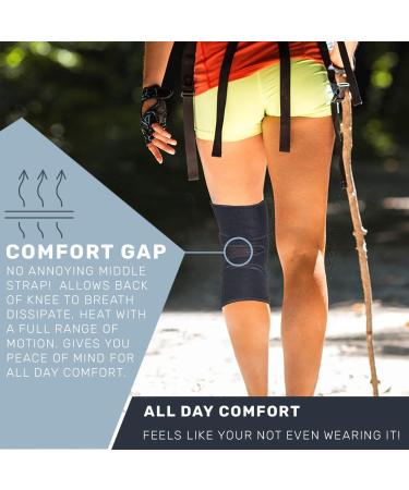 EXOUS BODYGEAR Knee Brace for Meniscus Tear Support - Size Medium | Adjustable NonSlip Wraparound Strap, Dual Side Stabilizer for Arthritis, ACL, MCL Pain - Patented Design for Patella Stability - Buy Online on GoSupps.com