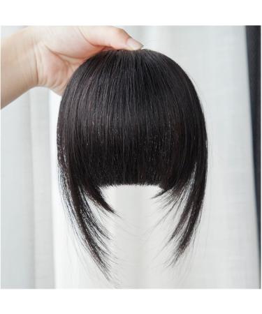 Bangs Hair Human Hair Bangs 3 Clips In Black Blunt Cut Fringe Hair Piece Natural Black Blonde Bang 8" Clip In Hair Extensions Brown Bangs Hair Clip(#1B) - Buy Online on GoSupps.com