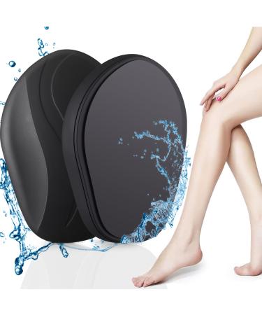 Nano hair remover hair removal without shaving crystal hair remover for women men reusable magic crystal hair remover stone for body legs poor back peeling black