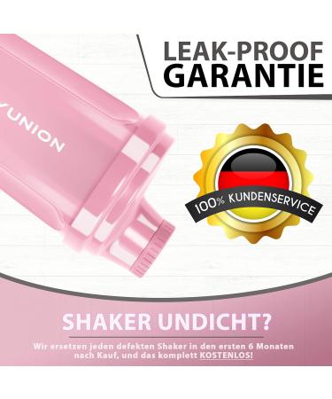Buy Protein Shaker 'Heaven' 500 ml - Leak-Proof BPA Free Sieve & Scale - Perfect for Whey Protein BCAA & Fitness Mixing - Coral Pink - Buy Online on GoSupps.com