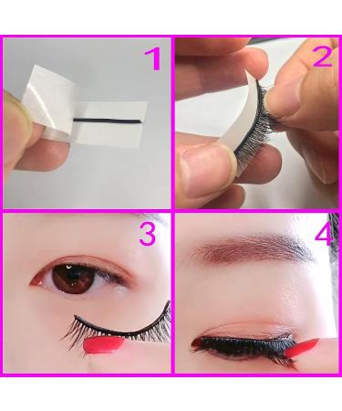 Self-Adhesive Black Fake Eyelash Strips - 40 Pieces | No Glue Needed for Easy Application - Buy Online on GoSupps.com
