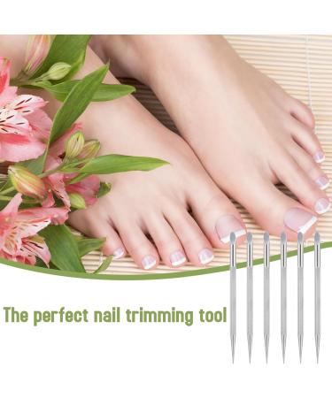 6Pcs Metal Nail Pedicure Cleaner Dead Skin Polish Peeler Stainless Steel Cuticle Pusher for Fingernail Toenail Nail Polisher Tools - Buy Online on GoSupps.com