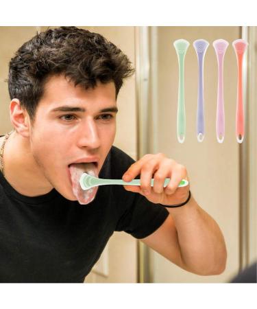 Tongue Scraper Set - 4 Silicone Dental Tongue Cleaners for Fresh Breath & Oral Hygiene - Buy Online on GoSupps.com
