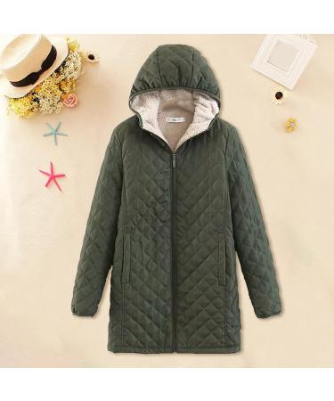 Shop Women's Warm Quilted Winter Coats | Waterproof Hooded Jackets in Red & Army Green - Plus Sizes Available - Buy Online on GoSupps.com