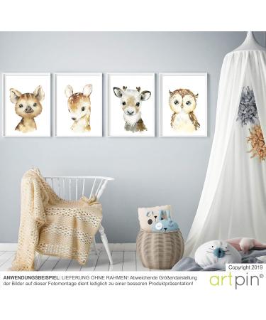 Set of 3 or 4 Decorative Baby Room Posters | Children's Bedroom Art Prints (A4 Size) P49 - Buy Online on GoSupps.com