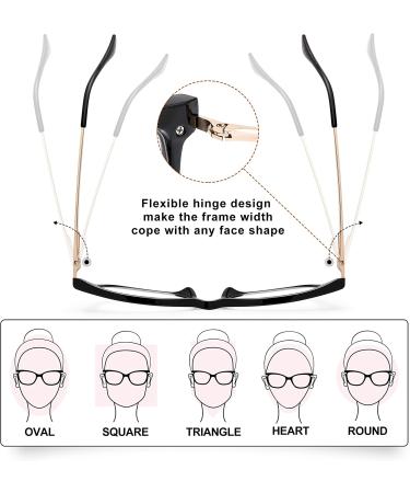 Madison Avenue 2 Pack Cateye Reading Glasses for Women - Fashion Readers +1.0 - Comfort Spring Hinge - Black/Tortoise - Buy Online on GoSupps.com