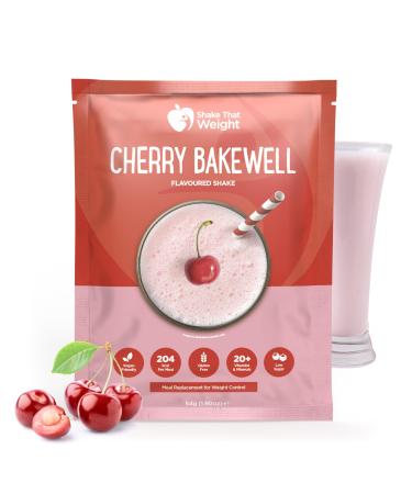 Shake That Weight 1x Diet Shake - Cherry Bakewell - Meal Replacement Plan for Weight Loss - Very Low-Calorie Diet - VLCD - High Protein Lactose Free Gluten Free Low Sugar Vegan Friendly Cherry Bakewell 54.00 g (Pack of 1)