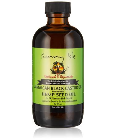 Sunny Isle Jamaican Black Castor Oil Infused With Hemp Oil  Brown  4 Fluid Ounce - Buy Online on GoSupps.com