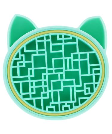 Storage rack desktop the cat clean brush pad bracket Makeup Brush Cleaner Cushion Brush Pad Rack Makeup Brush Scrubber cleaning pad cute Brush Mat brush 11x11cm Green