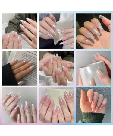 GZMAYUEN White Pearl Chrome Nail Powder - Iridescent Shimmer Powder for Nails - Buy Online on GoSupps.com