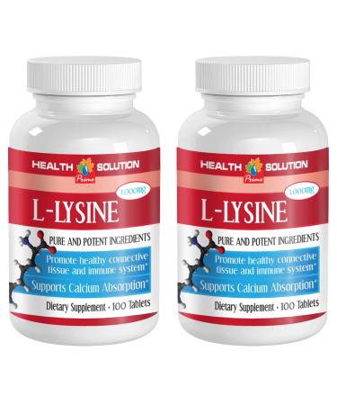 lysine Stress - L-LYSINE Pure and Potent INGREDIANES Immune System Booster Supports Calcium Absorption - Collagen Plus with lysine and Vitamin c 2B (200 Tablets)
