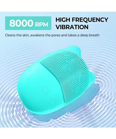Electric Face Scrubber Silicone Facial Cleansing Brush for Deep Cleanning Exfoliating Waterproof Rechargeble|Vibrating|Massager (Blue) - Buy Online on GoSupps.com