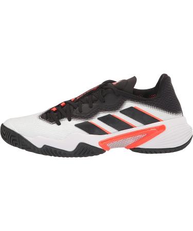adidas Men's Barricade Tennis Shoe 9.5 - White/Core Black/Solar Red | High Performance Footwear - Buy Online on GoSupps.com