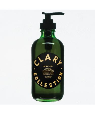 CLARY COLLECTION Body Oil Light Olive Moisturizing Formula for Men Women & Children Certified Non-Toxic by MADE SAFE Natural & Organic Plant-Based Formula Safe For All Ages & Skin Types - 8 Fl Oz 8 Fl Oz (Pack of 1)