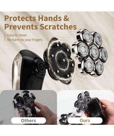 SHPAVVER 5-in-1 Electric Razor - Waterproof Bald Head Shaver for Men | Wet/Dry Grooming Kit with LED Display and Type-C Charge - Buy Online on GoSupps.com