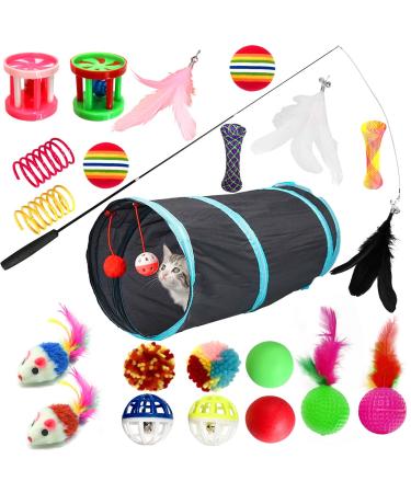Mauts 23pcs Cat Toys Kitten Toys Cats Interactive Toys Set for Indoor Cats.