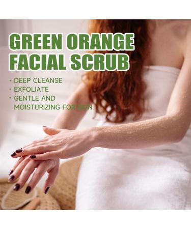 Buy Green Orange Facial Scrub 50G - Deep Cleansing Exfoliating & Moisturizing for All Skin Types | Alcohol-Free Face Cleanser - Buy Online on GoSupps.com