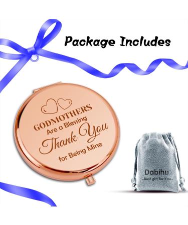 Godmothers Gifts Travel Compact Pocket Makeup Mirror Godmother Proposal Gifts Godmother Thank You Gifts for Godmother from Godchild Christmas Birthday Gifts for Godmother Baptism Gift - Buy Online on GoSupps.com