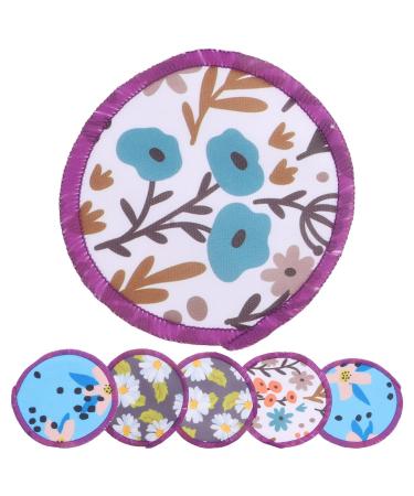 VILLCASE 6Pcs pad Professional Breastfeeding Cushions Anti-Overflow Breast Pads Household Breast Pads Covers 10cm Mother mat Polyester Cotton Printed TPU Coated Cloth