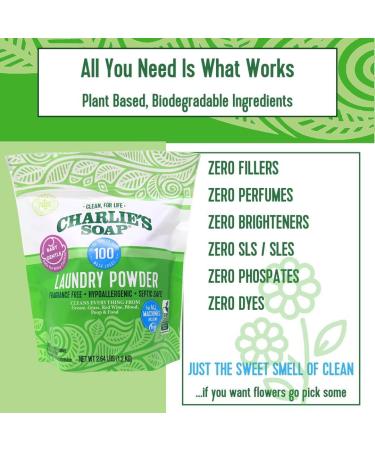 Charlie s Soap 100 Load Baby Detergent Hypoallergenic Eco-Friendly Deep Cleaning Powder for Safe Washing - Buy Online on GoSupps.com