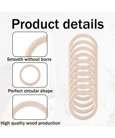 10 Wooden Baby Rings for Tinkering | 70mm DIY Craft & Bite Rings for Child Care - Buy Online on GoSupps.com
