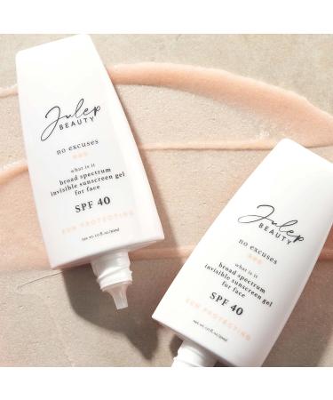 Julep No Excuses SPF 40 Clear Facial Sunscreen | Broad-Spectrum Glow Moisturizer | Non-Greasy Formula for Sensitive Skin | 1 Fl Oz - Buy Online on GoSupps.com