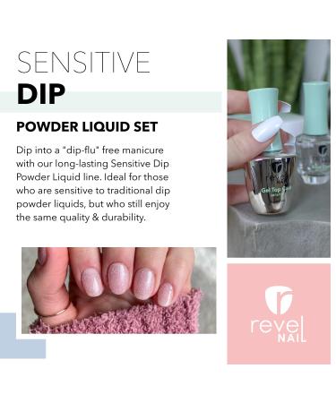 Revel Nail Sensitive Dip Powder Liquid Set - Hema Free Base Coat Activator & Gel Top Coat for Sensitive Nails | International Shipping - Buy Online on GoSupps.com
