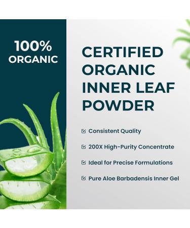 uh*Roh*Muh Organic USDA Certified Aloe Vera Powder 200X Concentrate Pure Aloe Barbadensis Inner Leaf Spray Dried Water Soluble Cosmetic Grade for Skincare Haircare Food & Beverage Use - 4 oz 4 Ounce (Pack of 1) - Buy Online on GoSupps.com