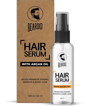 Beardo Hair Growth Serum For Men | Seals in Moisture Tames Brittle and Frizzy | Contains Argan Oil for Hair Smoothing | For Softer Shinier and Thicker Hair - 1.69 oz
