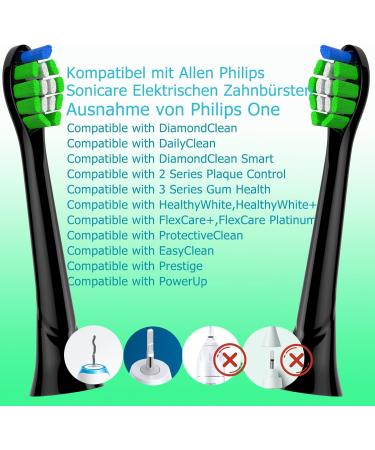 Buy Wardimark Replacement Brushes for Philips Sonicare - 8 Black Gum Care Brush Heads - International Shipping Available - Buy Online on GoSupps.com
