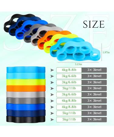 Estune 27 Pack Finger Strengthener Set - Hand Exercisers for Grip Strength, Tennis Elbow Rehab, Climbing - 9 Colors Finger Exerciser for Wrist Pain Relief - Buy Online on GoSupps.com