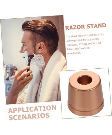 Minkissy Green Glitter Razor Holder for Men | Aluminum Shaver & Toothbrush Stand | Rose Gold Desk Organizer - Buy Online on GoSupps.com