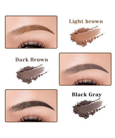 Eyebrow Powder Stamp Set - Reusable Dark Brown Eyebrow Stamp with Brushes & Stencils for Perfect Brow Formation | Home Salon Makeup Tools - Buy Online on GoSupps.com