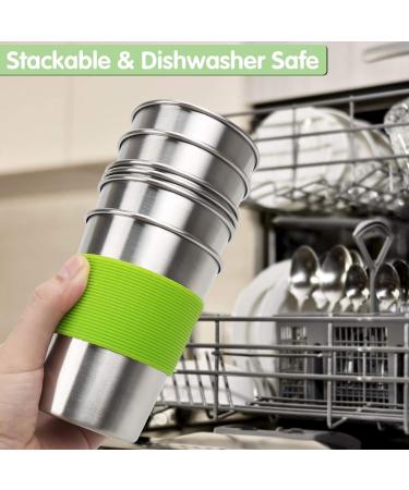 6 Pack 12oz Stainless Steel Spill Proof Cups for Kids - BPA-Free with Straws and Lids - Unbreakable Toddler Tumbler for Water and Smoothies - Buy Online on GoSupps.com