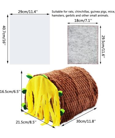 Hioph Guinea Pig House Hideaway Tunnel - Small Animal Hideout Tent for Hamsters - Cozy & Ventilated Nest Bed for Pet Playing and Sleeping - Buy Online on GoSupps.com