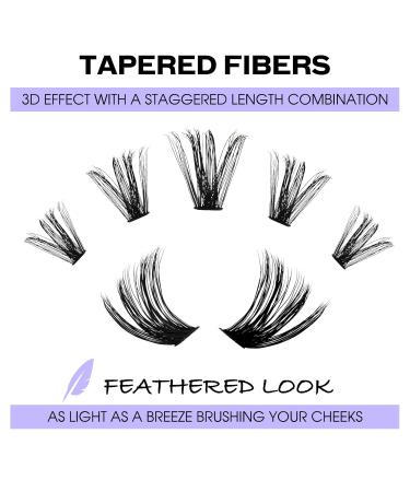 Premium 240 PCs Individual Eyelashes - D Curl Mix 12-16mm DIY Cluster Eyelash Extensions - 60p+80p Kits for At-Home Use - Buy Online on GoSupps.com