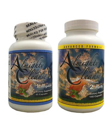 Almighty Cleanse Advanced Colon Cleanser Danny Vierra (1 kit) Formula 1 (Regulate) 45 caps & Formula 2 (Purify) 140 caps