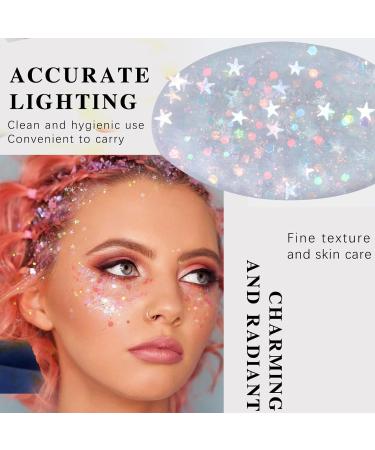 White Body Glitter Stick | Holographic Chunky Glitter Gel for Face Body Hair | Perfect for Concerts Festivals & Rave Accessories | Sparkling Makeup for Women - Buy Online on GoSupps.com