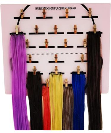 Hair Extension Holder Hair Extension Board With Clip For Hairpieces Hair Separator Extension Board Wig Sectioning Display Grafting Plate Hair Hanger For Hairpieces Home And Salons Shop light pink - Buy Online on GoSupps.com