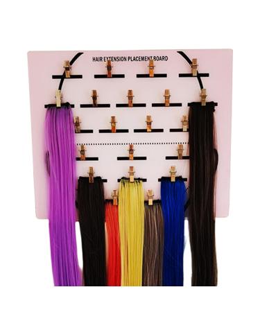 Extension Cord Holder - Acrylic Hair Extension Holder Board | Wig Sectioning Display Grafting Plate Hair Hanger with Clip for Hairpieces Home and Salons Shop light pink
