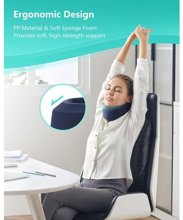 Soft Foam Neck Brace for Pain Relief - Cervical Collar for Support, Stability, and Alignment - Blue M for Women & Men - Buy Online on GoSupps.com