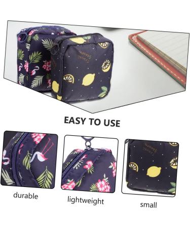 HEALLILY 32 Pcs Sanitary Napkin Storage Bag - Cute Coin Purse for Women - Period Pad Holder - Navy - 13x13x2.8cm - Buy Online on GoSupps.com