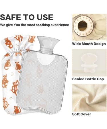 Naanle Monkeys Cartoon Hot Water Bottle 1L Heat Bottle for Bed Hand & Foot Warmer Pain Relief Heat & Cold Therapy International Shipping Available - Buy Online on GoSupps.com