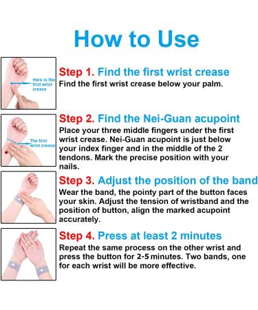 Kids Motion Sickness Bands - 2 Pairs Anti-Nausea Relief Wristbands in Pink for Travel, Sea, Car, Fly | Bracelet for Boys and Girls - Buy Online on GoSupps.com