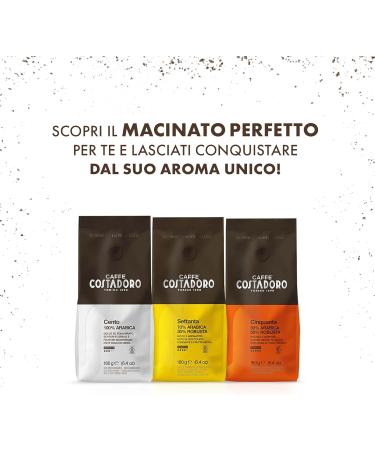 Costadoro Cinquanta Caf moulu pour cafeti re moka 50% Arabica 50% Robusta 180 grammes Chocolate Cinnamon Dark Chocolate 180 g (Lot de 1) - Buy Online on GoSupps.com