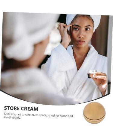 1pc Ball Cream Box Small Round Tin Empty Cosmetic Containers Small Cosmetic Container Cream Cosmetic Jars Cosmetic Empty Containers Jar Cosmetic Bottle Soap Plastic Body Travel Golden 5.8x5.8cm - Buy Online on GoSupps.com