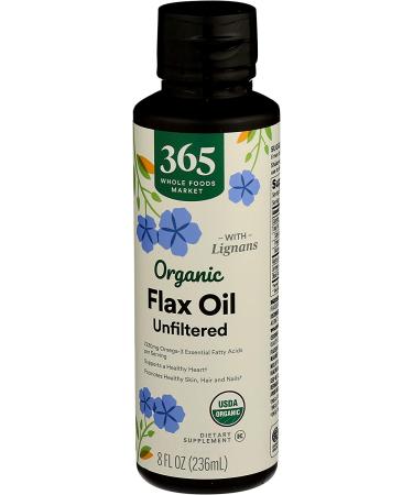 365 Whole Foods Flax Seed Oil Unfiltered High Lignan Organic - 8 Fl Oz - Buy Online on GoSupps.com