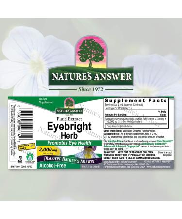  Tudor Nature Answer's Eyebright Herb Extract 1 Oz | Eye & Vision Supports | Non-GMO | Alcohol Free Gluten Free Kosher Certified Vegan & Preservatives Free | Pack of 2 x 30 ml 60 ml Au - Buy Online on GoSupps.com
