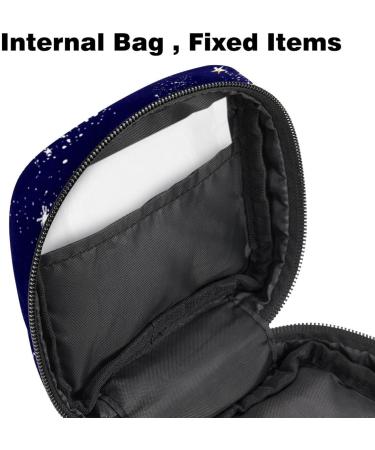 Night Sky Stars Menstrual Cup & Sanitary Napkin Storage Bag - Large Capacity Organizer for Girls Travel - Multi-Colored - Buy Online on GoSupps.com