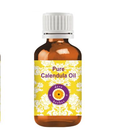 d ve herbes Calendula Oil (Calendula officinalis) | Infused | Pure | Non-Sticky | Lightweight | for Facial Care | Men & Women | 30ml (1 oz)